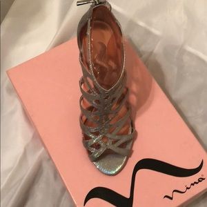 Maida Silver Starfish Nina heeled shoes